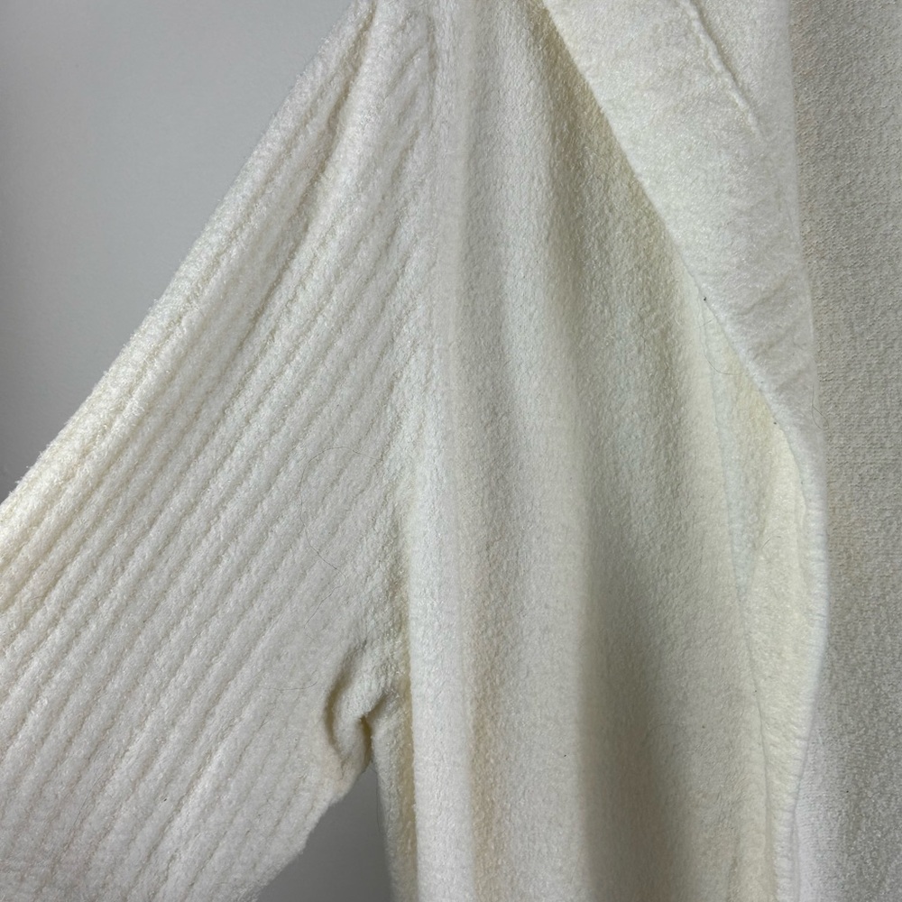 Barefoot Dreams hooded Long Open Front Duster Cardigan - Cream - Picture 8 of 10